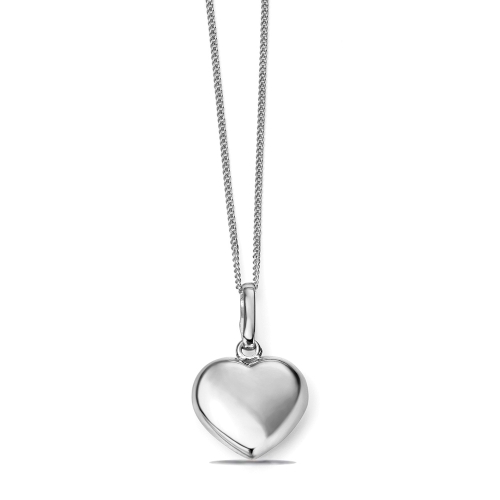 Personalize Plain Gold Heart Shape Lab Grown Diamond Necklace (15.5mm X 11mm)