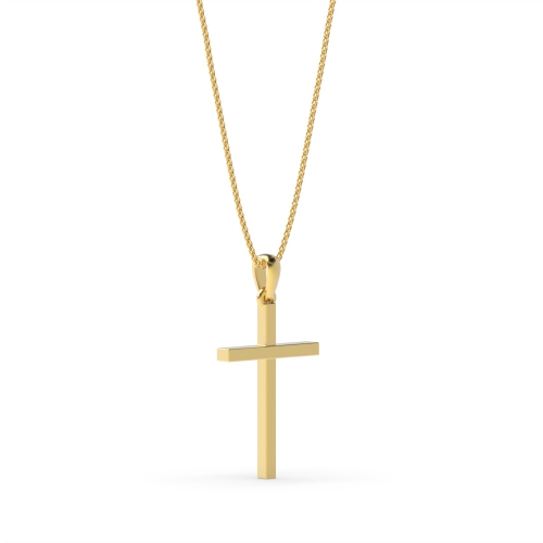 Yellow Gold Cross Pendant Necklace