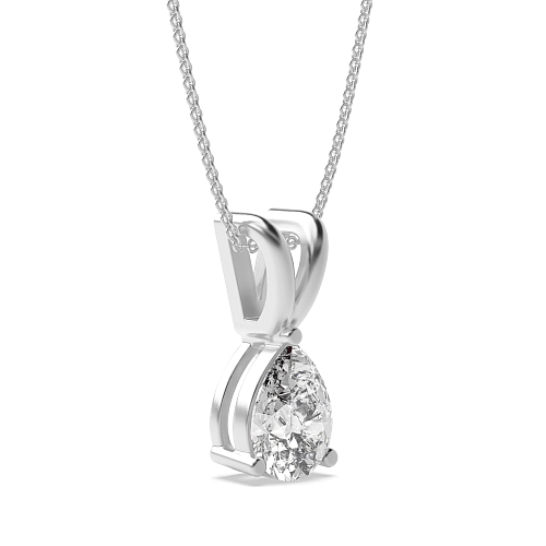 Prong Pear Split bale Pendant Necklaces