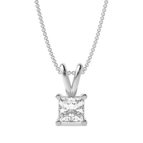 4 Prong Princess Split bale Pendant Necklaces
