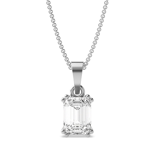 6 Prong Emerald Timeless Pendant Necklaces