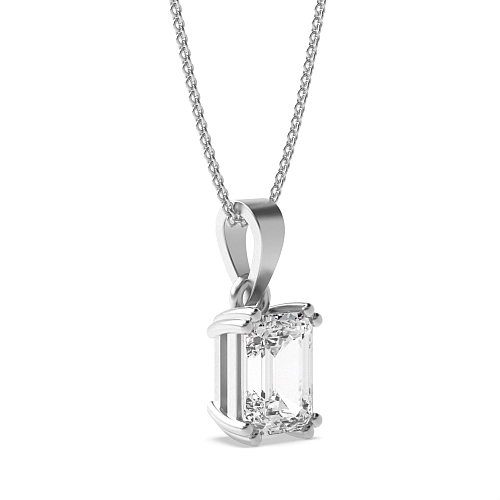 6 Prong Emerald Timeless Pendant Necklaces