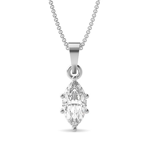 6 Prong Marquise Timeless Pendant Necklaces