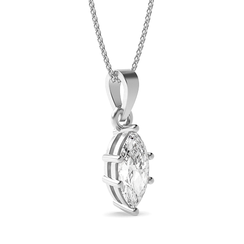 6 Prong Marquise Timeless Pendant Necklaces