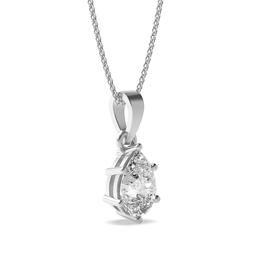 Prong Pear Timeless Pendant Necklaces