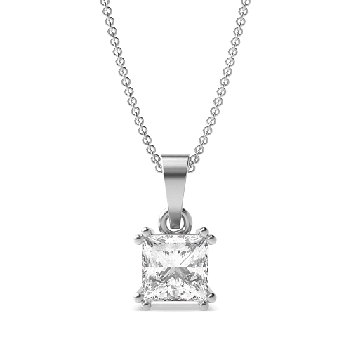 6 Prong Princess Timeless Pendant Necklaces