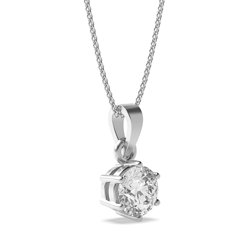 4 Prong timeless Moissanite Solitaire Pendant Necklace