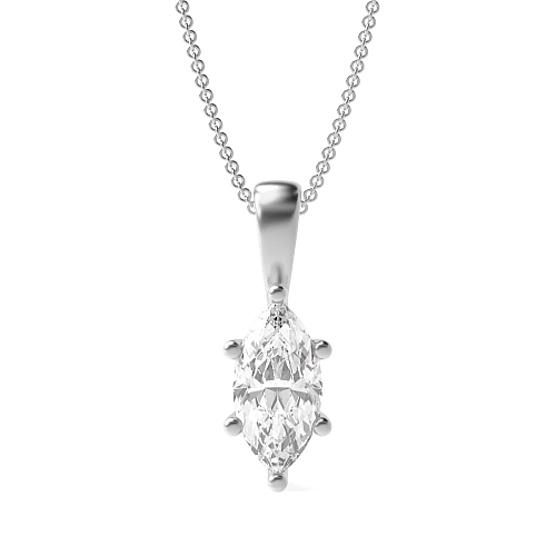 4 Prong Marquise solid bale n-s-e-w Pendant Necklaces