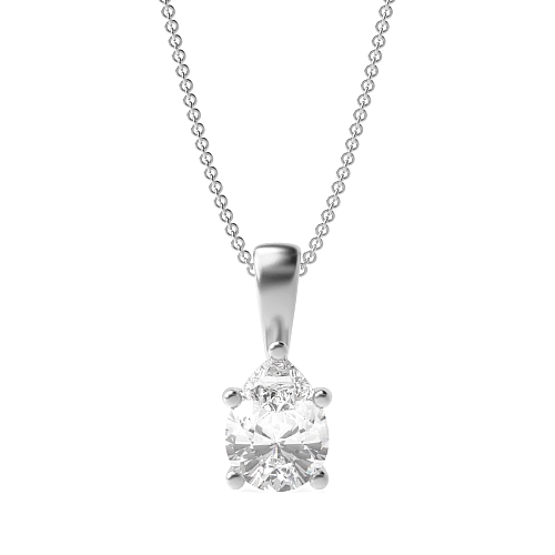 Prong Pear solid bale n-s-e-w Pendant Necklaces