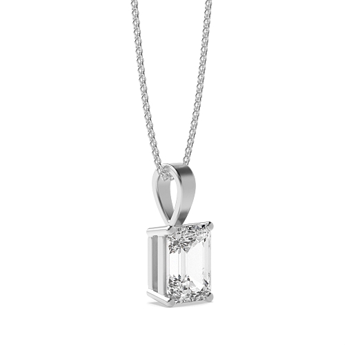 4 Prong Emerald Solid bale basket set Pendant Necklaces