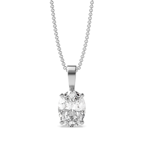 4 Prong Oval Solid bale basket set Pendant Necklaces