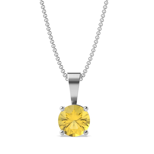 4 Prong Solid bale basket set Topaz Pendant Necklaces