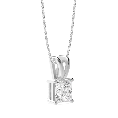 6 Prong Princess Split bale Pendant Necklaces