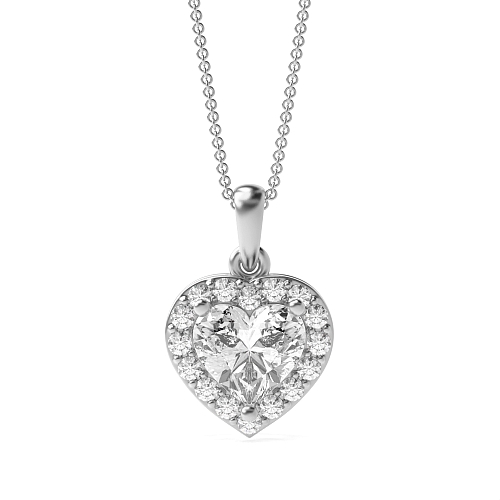 Prong Heart Elegant Pendant Necklaces