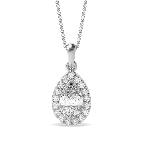 Prong Pear Elegant Pendant Necklaces