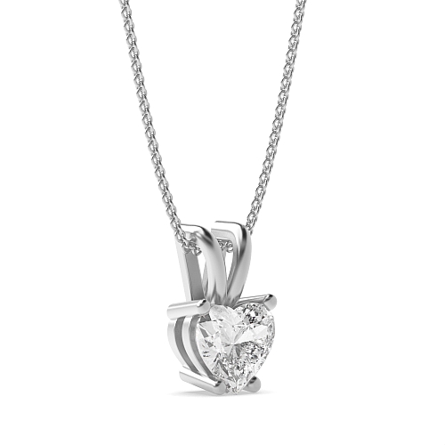 Prong Heart Split bale clasiic basket Pendant Necklaces