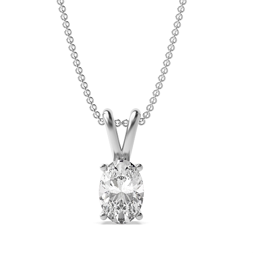 4 Prong Oval Split bale clasiic basket Pendant Necklaces