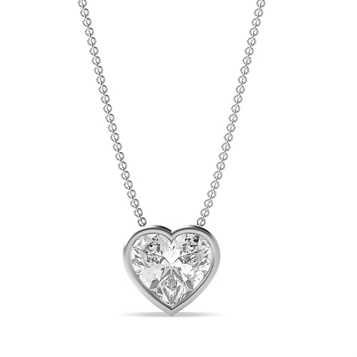 Prong Heart Classic Pendant Necklaces