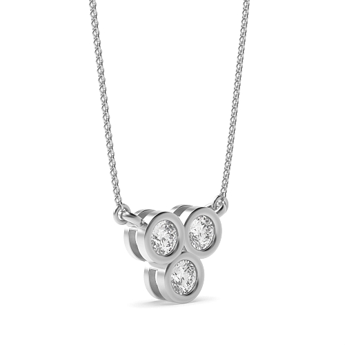 Pave Setting Round Aurumstud Pendant Necklaces