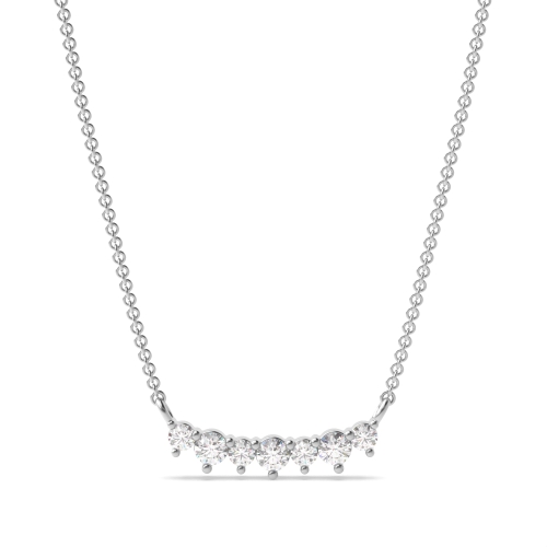 Pave Setting Round Silver Spark Pendant Necklaces