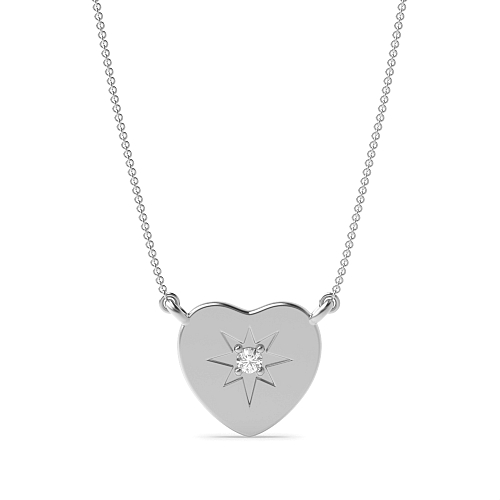 Pave Setting Round Polish Designer Pendant Necklaces