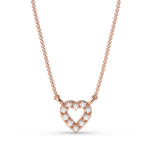 0.1Ct Heart Shape Diamond Necklace Pendant For Women (6X6Mm)