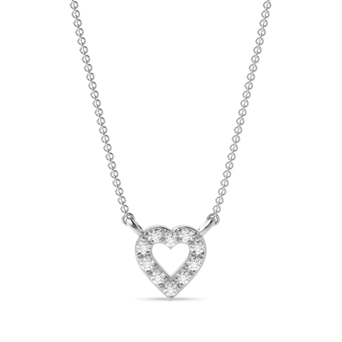 0.1Ct Heart Shape Moissanite Necklace Pendant For Women (6X6Mm)