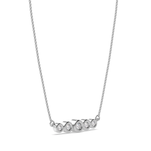 Pave Setting Round Designer Pendant Necklace