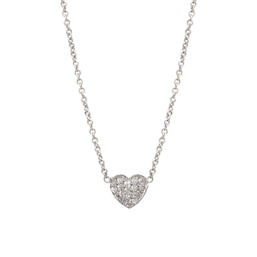 Pave Setting Round Cluster Lab Grown Diamond Pendant Necklaces