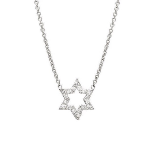 0.1Ct Star Shape Moissanite Necklace Pendant For Women (6X6Mm)