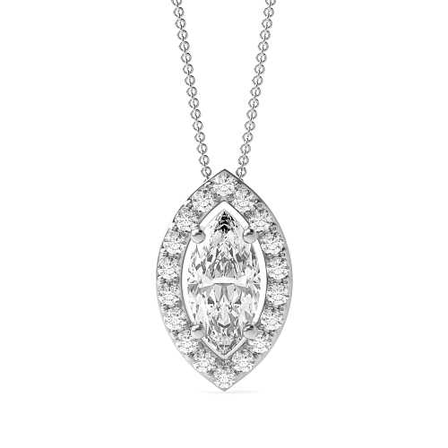 4 Prong Marquise Sliding Pendant Necklaces