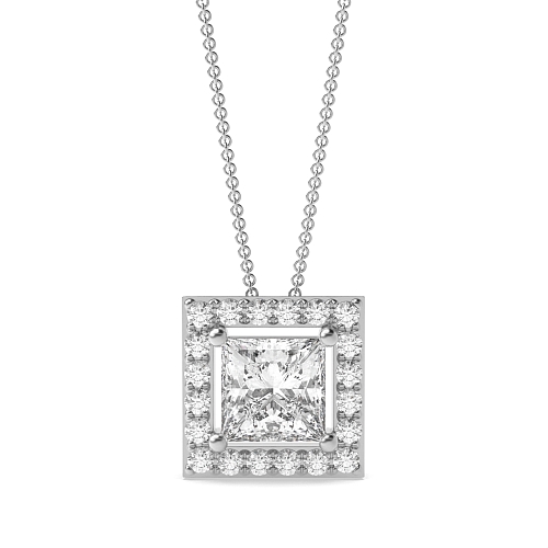 4 Prong Princess Sliding Pendant Necklaces