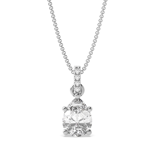 Prong Pear Dangling Pendant Necklaces