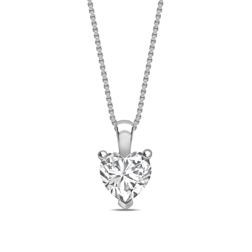 1 carat Classic Popular Style Heart Shape Solitaire Diamond Necklace