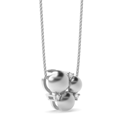 3 Prong Round Three circle Pendant Necklaces