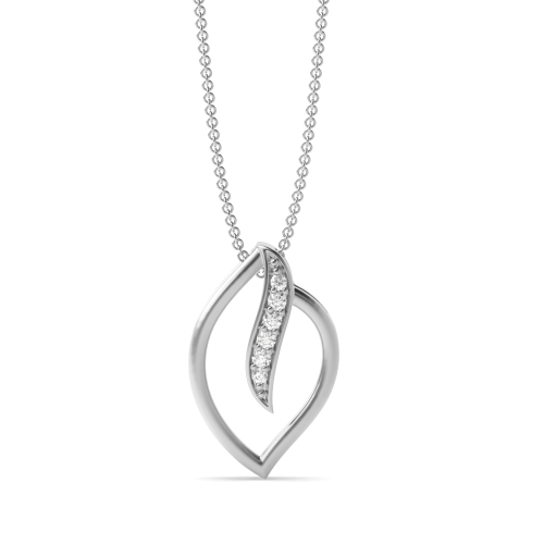 Buy Delicate Leaf Diamond Pendant (13 Mm X 8Mm) - Abelini