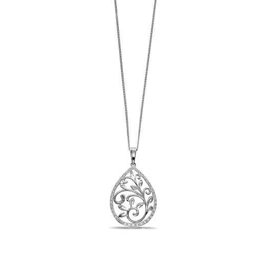 4 Prong Round Baroque Naturally Mined Diamond Pendant Necklaces