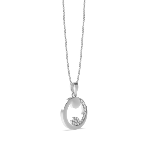 Pave Setting Round Baroque swirl Lab Grown Diamond Pendant Necklaces