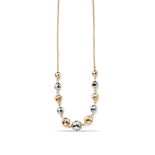 Yellow Gold Textured ball Pendant Necklaces