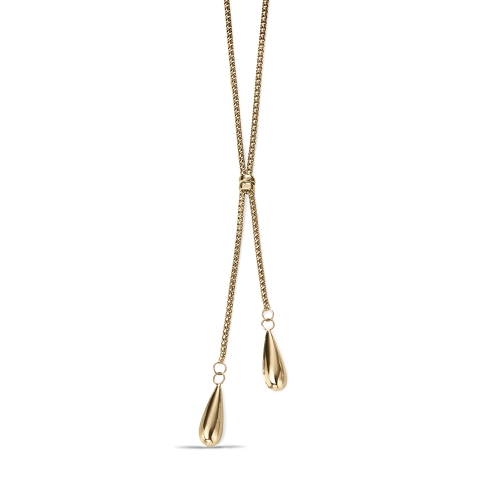 Yellow Gold Teardrop Pendant Necklaces