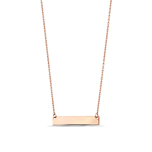 Plain Gold or Platinum Plate Personalise Necklace