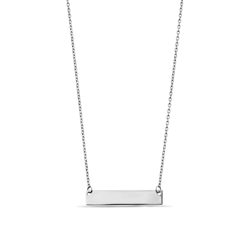 Buy Plain Gold Or Platinum Plate Personalise Necklace - Abelini