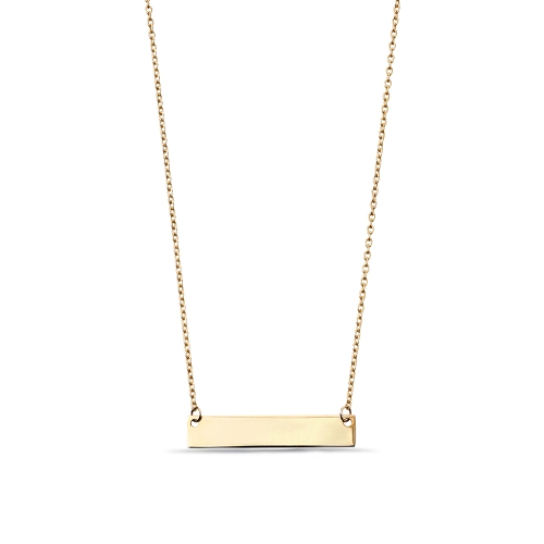 Yellow Gold Personalise Pendant Necklace