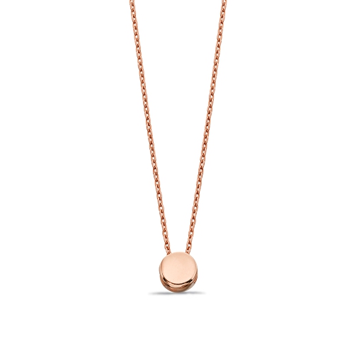 Rose Gold Disc Personalise Pendant Necklace