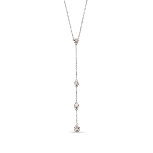 Illusion Disc Lab Grown Diamond Y-Drop Lab Grown Diamond necklace  (Hanging drop part - 65 mm)