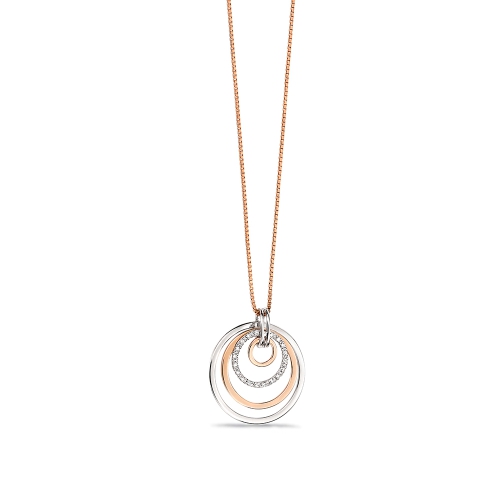 4 Prong Round Rose Gold Designer Pendant Necklaces