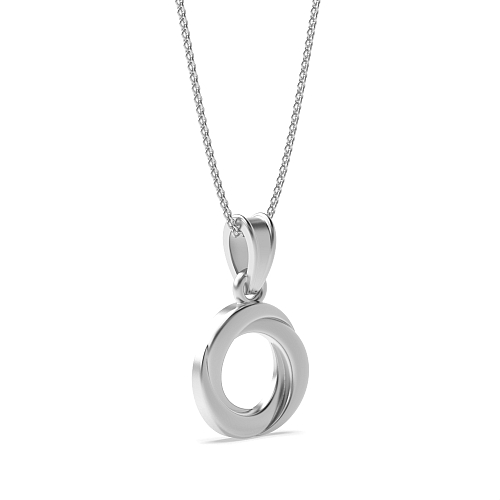 Twisted circle Designer Pendant Necklaces