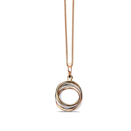 Rose Gold Tri tone Pendant Necklaces