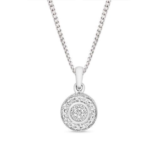 4 Prong Round Essence radiance Pendant Necklaces