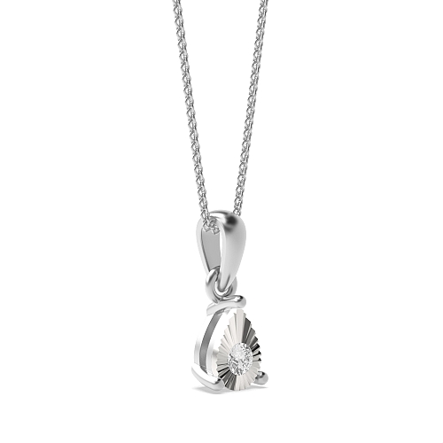 4 Prong Round Boundless beam Pendant Necklaces